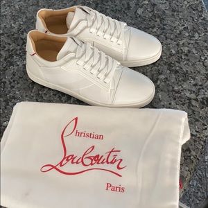 New Christian Louboutin Elastikid White Sneaker